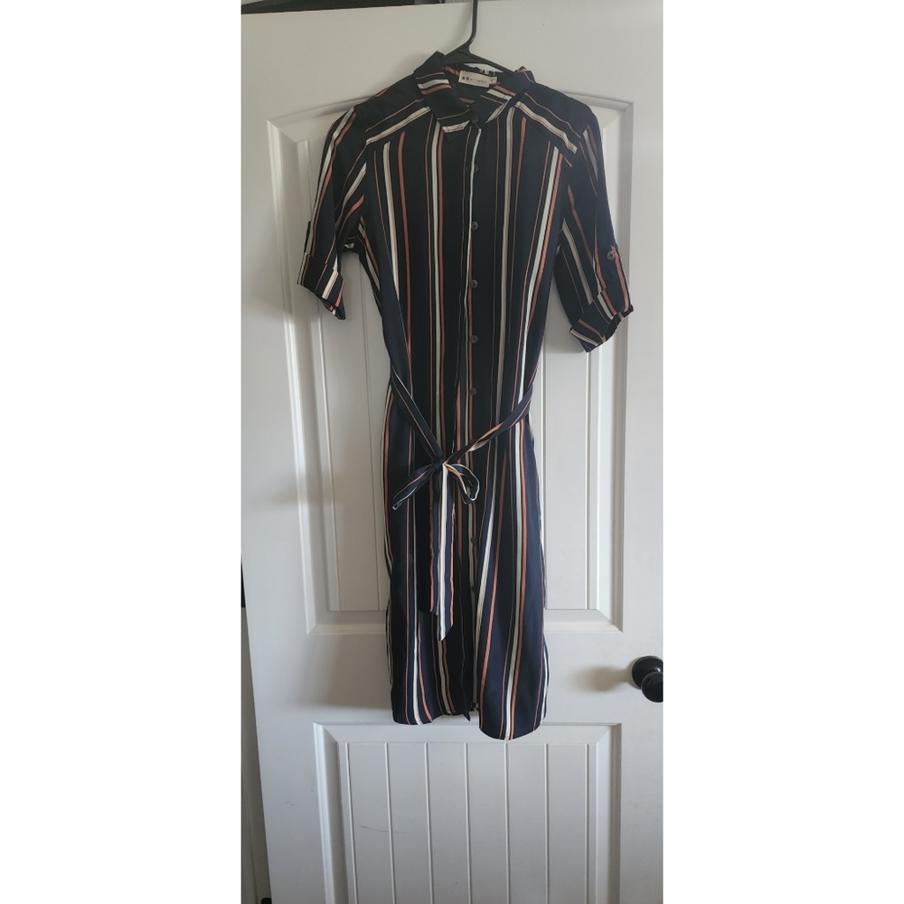 Striped Button Down Dress